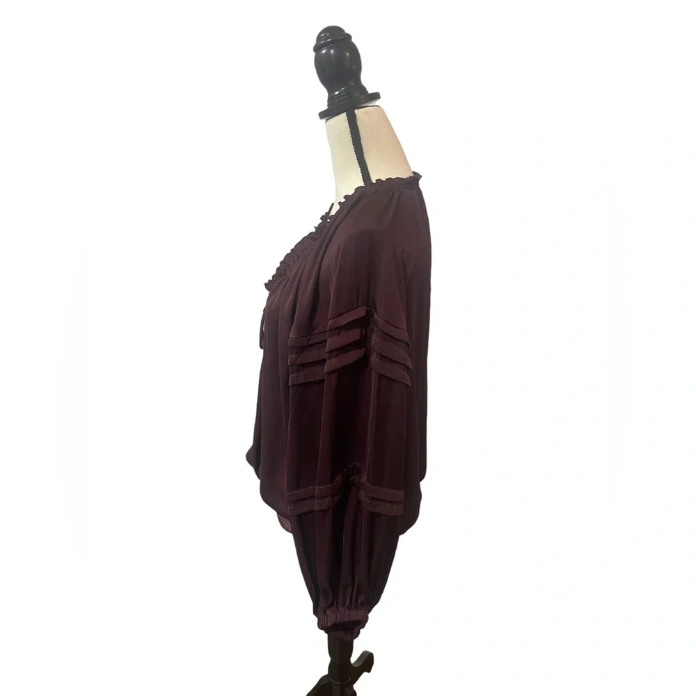 Intimately Free People All Tucks Bodysuit Women’s Medium Peasant Sleeve Boho